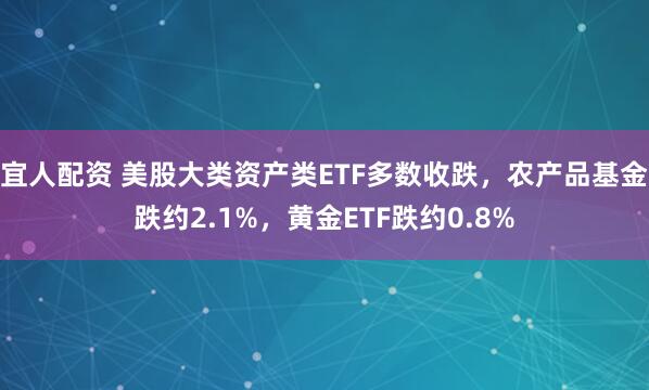 宜人配资 美股大类资产类ETF多数收跌，农产品基金跌约2.1%，黄金ETF跌约0.8%