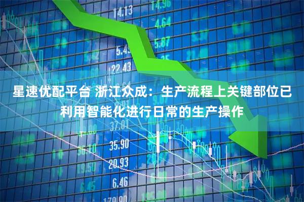 星速优配平台 浙江众成：生产流程上关键部位已利用智能化进行日常的生产操作